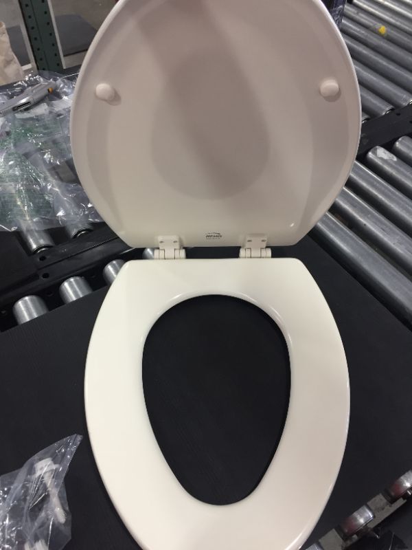 Photo 3 of BEMIS 7300SLEC 346 Toilet Seat will Slow Close and Removes Easy for Cleaning, ELONGATED, Biscuit/Linen
