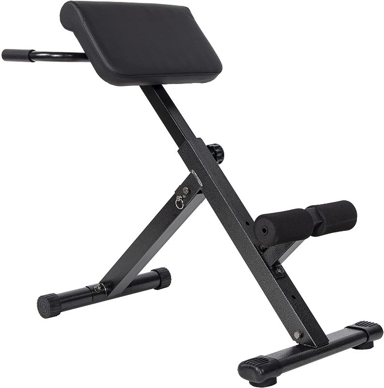 Photo 1 of BalanceFrom Adjustable Roman Chair AB Back Hyperextension Bench with Handle, 300-Pound Capacity
