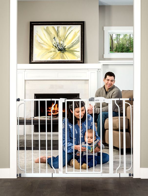 Photo 1 of Regalo Easy Step 49-Inch Extra Wide Baby Gate, Includes 4-Inch and 12-Inch Extension Kit, 4 Pack of Pressure Mount Kit and 4 Pack of Wall Mount Kit
