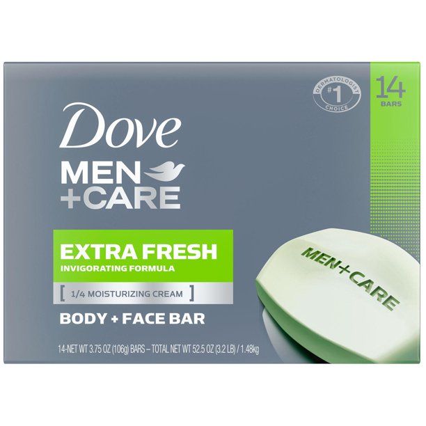 Photo 1 of Dove Men+Care Body and Face Bar Extra Fresh 3.75 Ounce (14 Count)
