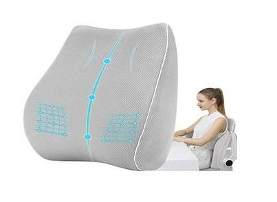 Photo 1 of 
Idle Hippo Lumbar Support Pillow Back Cushion with Breathable 3D Air Mesh Cover Filler for Lower Back Pain Relief Back Pillow

