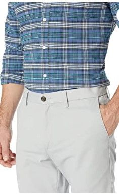 Photo 1 of Amazon Essentials Men's Slim-fit Wrinkle-Resistant Flat-Front Chino Pant [34Wx32L]
