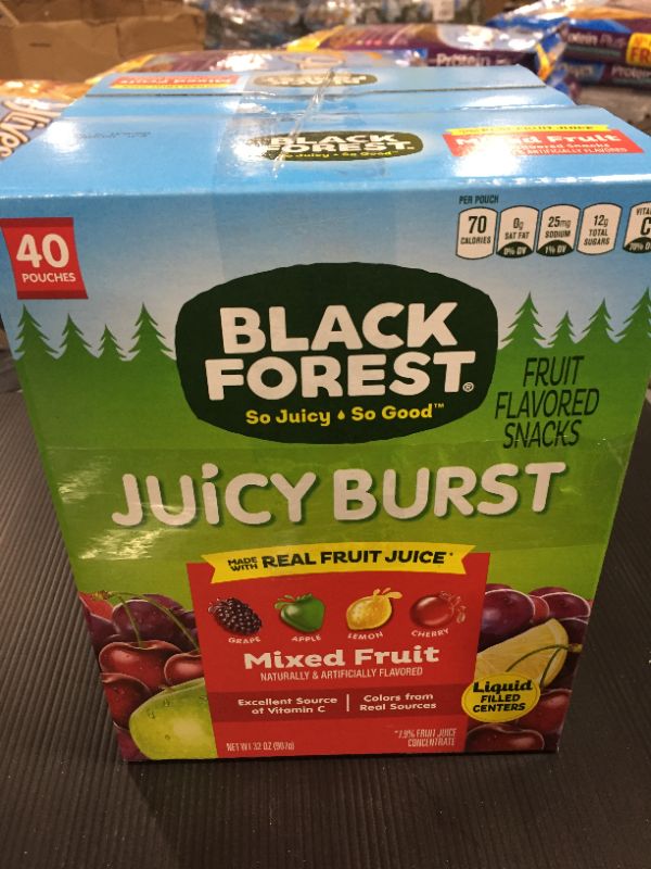 Photo 3 of [2 Pack] Black Forest Fruit Snacks Juicy Bursts, Mixed Fruit, 0.8 Ounce (40 Count) [EXP 9-22]
