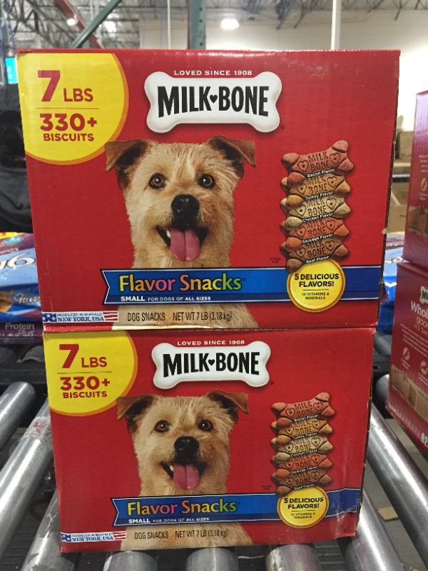 Photo 1 of [2Pack] Milk-Bone Flavor Snacks Small Dog Biscuits, Flavored Crunchy Dog Treats, 7 lb.
