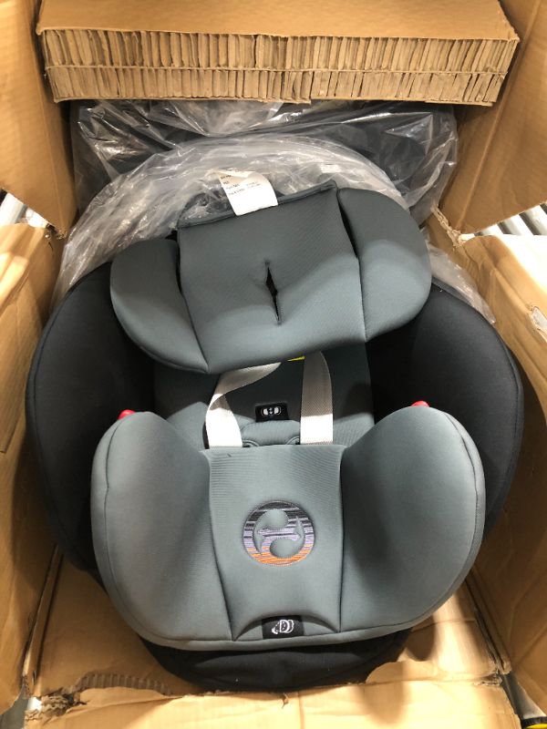 Photo 2 of Cybex Gold Eternis S All in 1 Convertible Toddler Baby Infant Rear or Forward Facing Car Seat with SensorSafe, Pepper Black , 25.3x20x25.5 Inch (Pack of 1)