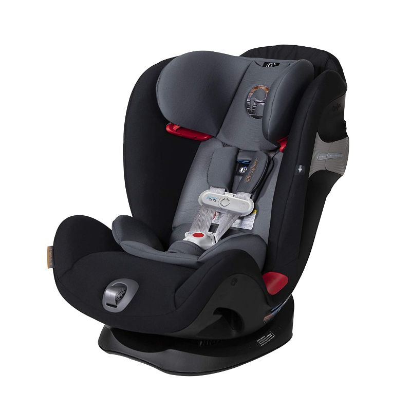 Photo 1 of Cybex Gold Eternis S All in 1 Convertible Toddler Baby Infant Rear or Forward Facing Car Seat with SensorSafe, Pepper Black , 25.3x20x25.5 Inch (Pack of 1)