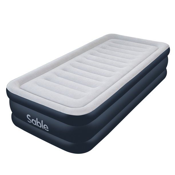 Photo 1 of Air Mattress Twin Size Airbed, Sable Upgraded Inflatable Blow up Bed Height 18", Storage Bag

