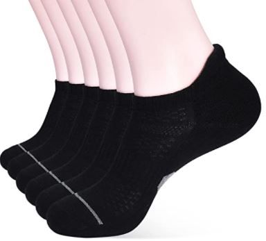 Photo 1 of Corlap Ankle Athletic Running Socks With Cushioned 6 Pack Low Cut Tab Sports Socks for Men and Women