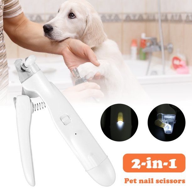 Photo 1 of  Pet Nail Clippers Cat Dog Nail Grinders 2 in 1 with Professional LED Light Rechargeable Electric Painless Paws Grooming & Smoothing(1 Pcs)
