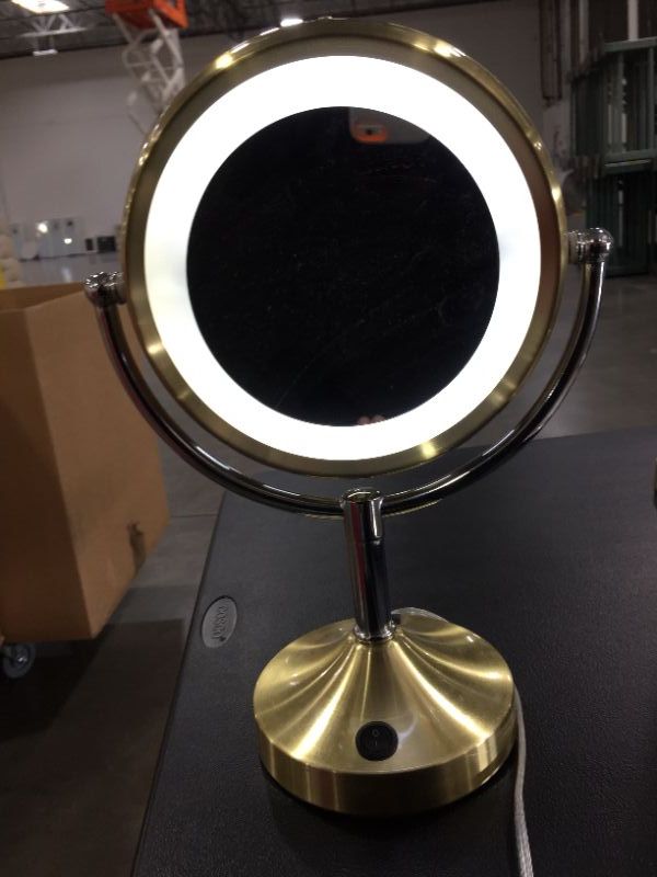 Photo 1 of GOLD LED MAKEUP MIRROR  H15 x W11 inches