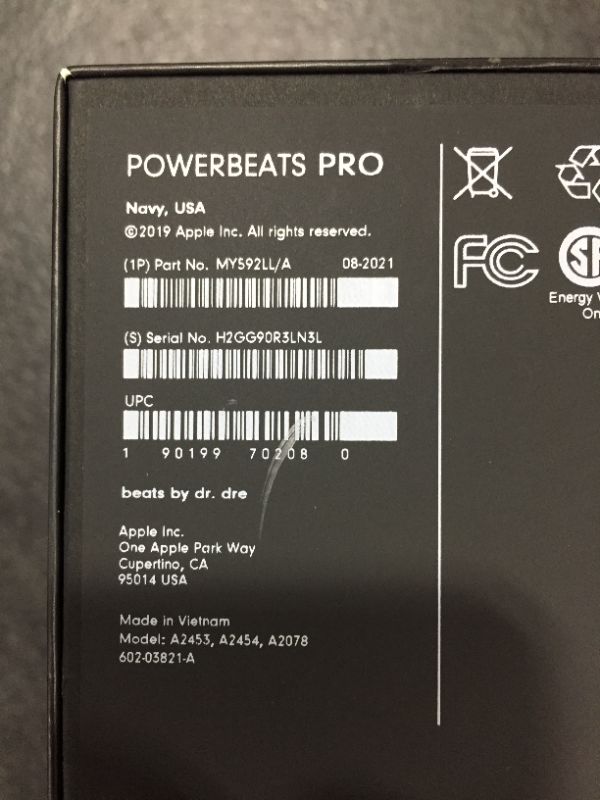 Photo 4 of Powerbeats Pro Wireless Earphones - Apple H1 Headphone Chip, Class 1 Bluetooth, 9 Hours of Listening Time, Sweat Resistant Earbuds, Built-in Microphone - Navy
