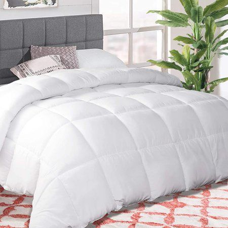 Photo 1 of COONP All Season Queen Comforter Cooling Down Alternative Quilted Duvet Insert with Corner Tabs,Winter Warm Hotel Comforter,Machine Washable-88 x 88 Inches,White
