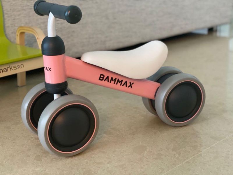 Photo 1 of Bammax Baby Balance Bike, Baby Bicycle for 1 Year Old, Riding Toys for 1 Year Old, No Pedal Infant 4 Wheels Baby Walker First Birthday Gift Toddler Bike for 9-24 Months Boys Girls, Kids First Bike
