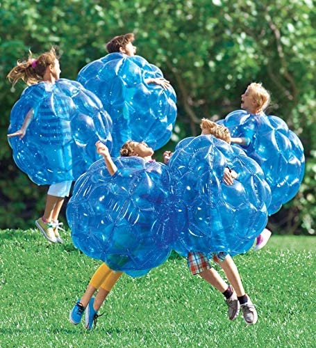 Photo 1 of HearthSong Set of Two 36" Blue Inflatable Buddy Bumper Wearable Balls, Holds Up to 200 lbs.
