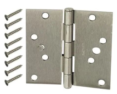 Photo 1 of 4 in. Satin Nickel Square Corner Door Hinges
BAG LOT 
SOLD AS IS 