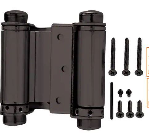 Photo 1 of 3 in. Square Oil-Rubbed Bronze Double-Action Spring Door Hinge
2 PACK