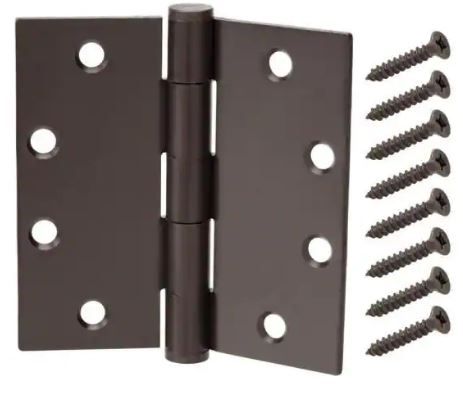 Photo 1 of 4-1/2 in. Square Oil-Rubbed Bronze Commercial Grade Door Hinge
7 PACKS