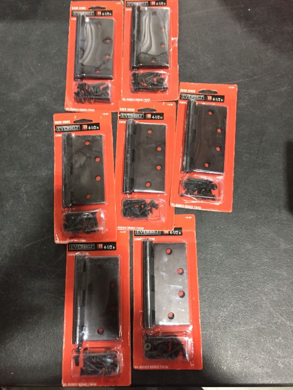 Photo 1 of 4-1/2 in. Square Oil-Rubbed Bronze Commercial Grade Door Hinge
7 PACKS