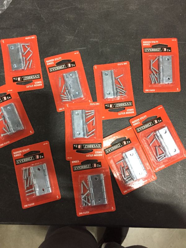 Photo 2 of 1 in. Zinc Plated Non-Removable Pin Narrow Utility Hinges (2-Pack)
BAG LOT
SOLD AS IS