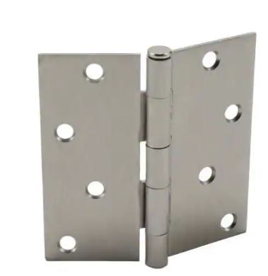 Photo 1 of 4 in. Satin Nickel Square Corner Security Door Hinges Value Pack (3-Pack)
12 pieces 