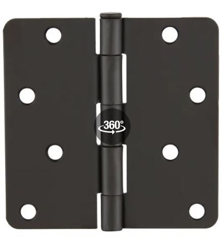 Photo 1 of 4 in. Oil-Rubbed Bronze Square Corner Security Door Hinges Value Pack (3-Pack)
12 pieces