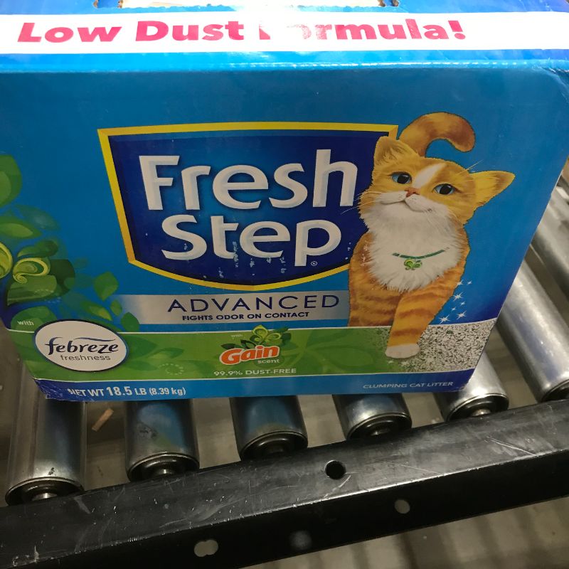 Photo 2 of Fresh Step Advanced Refreshing Gain Scented Clumping Clay Cat Litter, 18.5-lb box, 2 pack