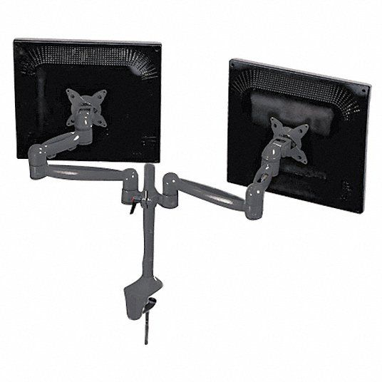 Photo 1 of Dual Monitor Arm: Clamp, Black, 2, 8 in Lg
