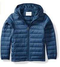 Photo 1 of Amazon Essentials Boys and Toddlers' Light-Weight Water-Resistant Packable Hooded Puffer Coat
