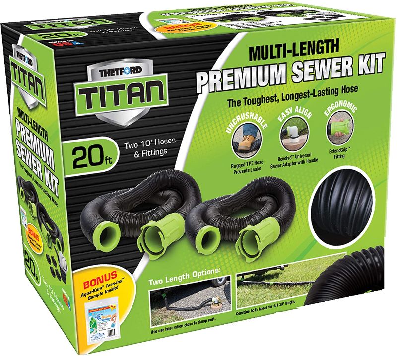 Photo 1 of Titan 20 Foot Premium RV Sewer Hose Kit - Thetford 17902
