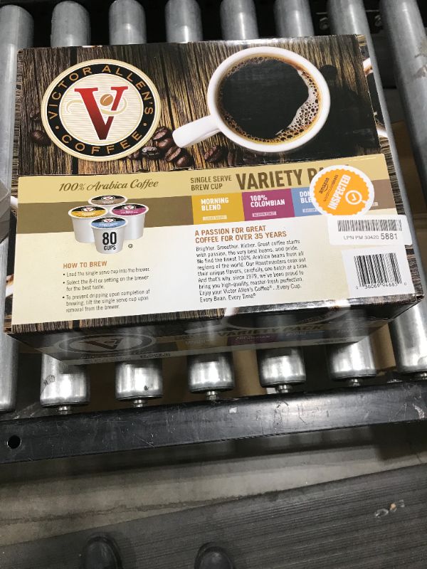 Photo 3 of 
Victor Allen's 80 Count Single Serve Cup Variety Pack of Morning Blend, 100% Colombian, Donut Shop and Italian Roast (Compatible with 2.0 Keurig Brewers) expires 4/16/2022
