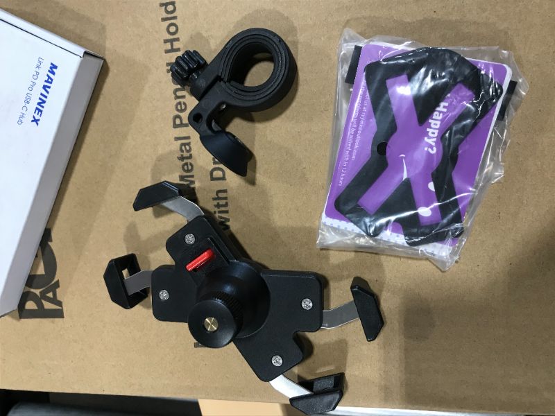 Photo 2 of Bike Phone Mount - RYYMX Bicycle Phone Holder : 360° Rotation Adjustable Motorcycle Phone Mount for iPhone Xs Max XR X 8 7 6 Plus, Galaxy S10+ S9 S8, Note 10 9 8, GPS, 4-7 inches Android Cell Phones
