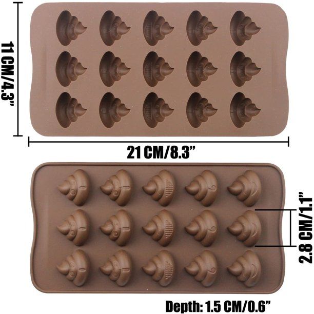 Photo 1 of Emoji Chocolate Mold Emoticon Shaped Candy Making Molds Cute Silicone Baking Mold Ice Cube Tray Mini Pudding Gummy Maker
