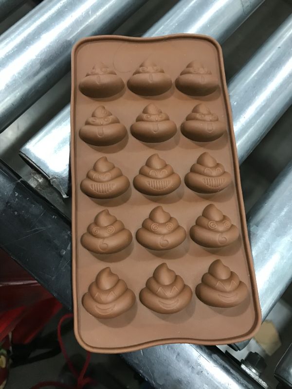 Photo 2 of Emoji Chocolate Mold Emoticon Shaped Candy Making Molds Cute Silicone Baking Mold Ice Cube Tray Mini Pudding Gummy Maker
