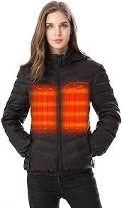 Photo 1 of Venustas Heated Jacket with Battery Pack 5V (Unisex), Heated Coat for Women and Men with Detachable Hood, size S