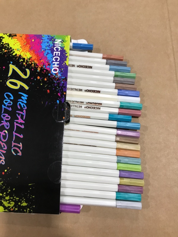 Photo 2 of 26 METALLIC COLORED PENS FOR DRAWING & CRAFTING.
