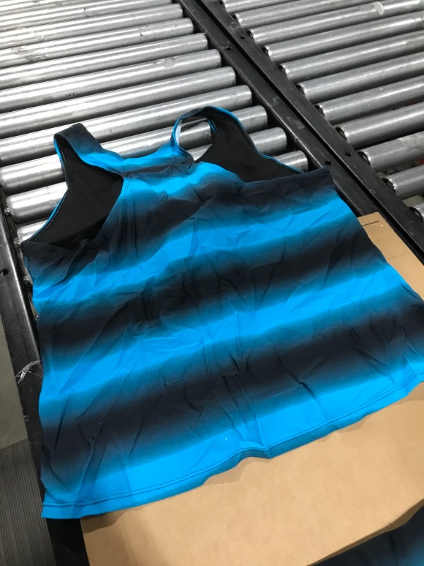 Photo 3 of WOMEN'S SWIMSUIT SET, BLUE/BLACK, SIZE 4XL. PRE-OWNED.