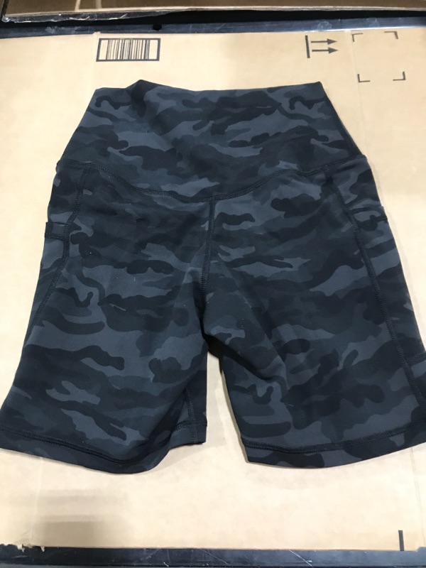 Photo 2 of WOMEN'S CAMO STRETCH STYLE ATHLETIC SHORTS, SIZE SMALL.