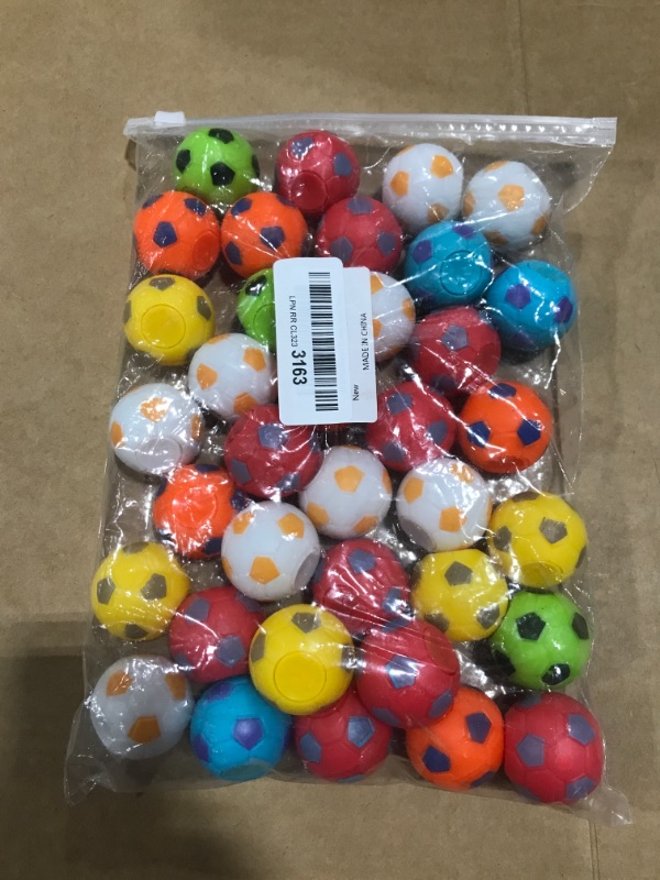 Photo 1 of SMALL BAG OF SOCCER BALL STYLE FIDGET SPINNERS. ASSORTED COLORS.