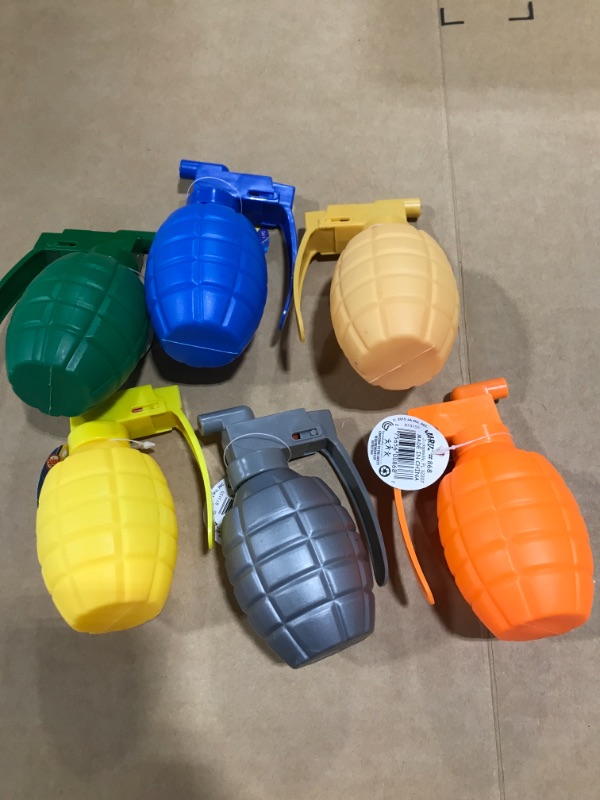 Photo 1 of SQUIRT GUN GRENADE TOYS, PACK OF 6.