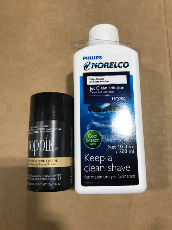 Photo 3 of Philips Norelco Jet Clean Solution, Fresh Scent & Toppik Hair Building Fibers. LOT OF 2 ITEMS.


