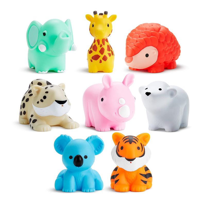 Photo 1 of Munchkin Wild Animal Bath Toy Squirts, 8 Pack
