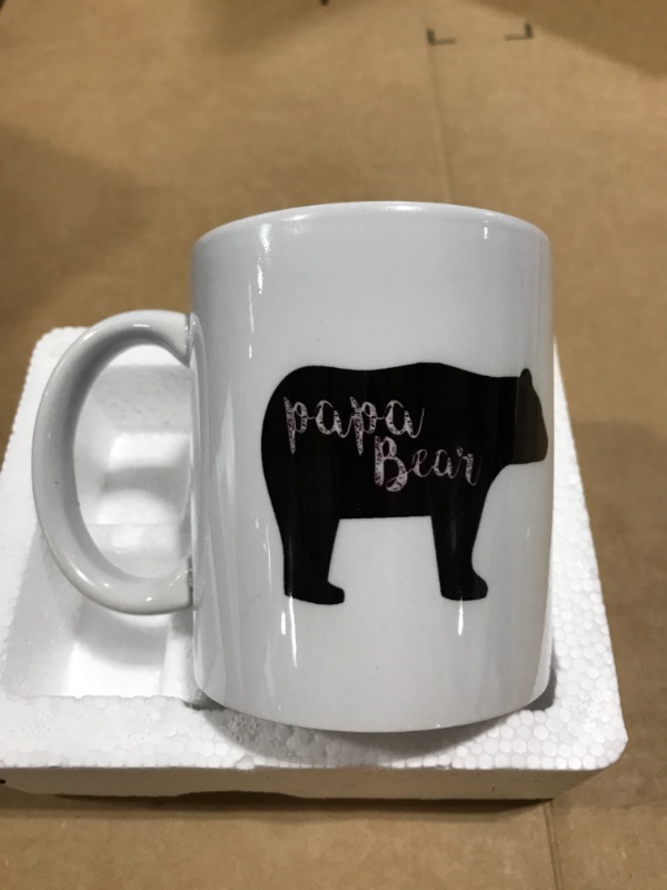 Photo 1 of "PAPA BEAR" COFFEE MUG FOR DAD. WHITE. 