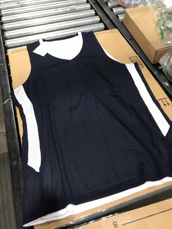 Photo 2 of Liberty Imports Reversible Men's Mesh Athletic Basketball Jersey Single for Team Scrimmage
NAVY BLUE/WHITE. SIZE MEDIUM.