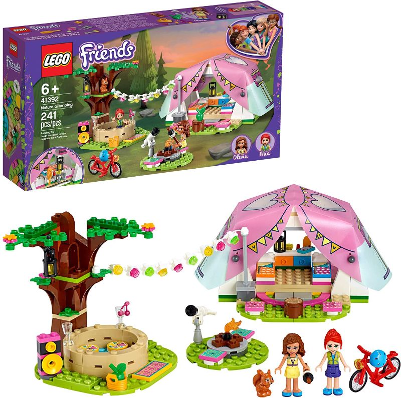 Photo 1 of LEGO Friends Nature Glamping 41392 Building Kit; Includes Friends Mia, a Mini-Doll Tent and a Toy Bicycle (241 Pieces)
