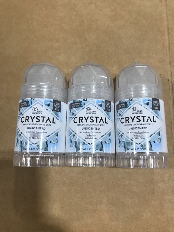 Photo 2 of CRYSTAL Deodorant Stick (30003), Unscented, 4.25 Ounce
PACK OF 3. 