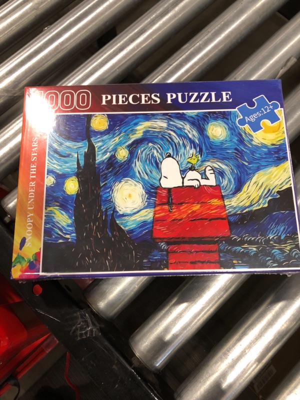 Photo 1 of najiaxiaowu jigsaw puzzle 1000 SNOOPY UNDER THE STARS