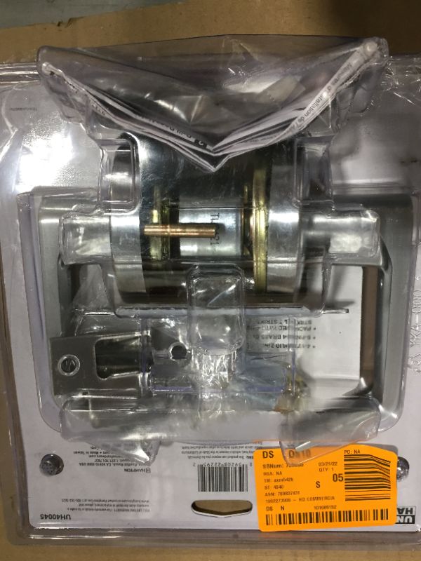 Photo 1 of Commercial 2-3/4 in. Satin Chrome Heavy Duty Classroom Keyed Entry Door Lever
