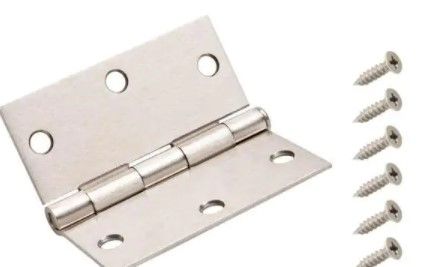 Photo 1 of 20 pcs 3-1/2 in. Satin Nickel Square Corner Door Hinge
