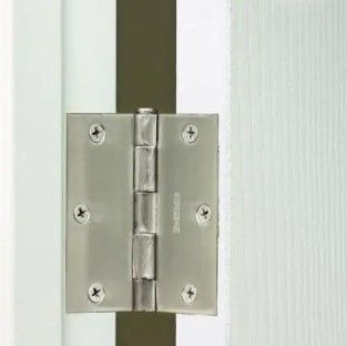 Photo 1 of 20 pcs 3-1/2 in. Satin Nickel Square Corner Door Hinge
