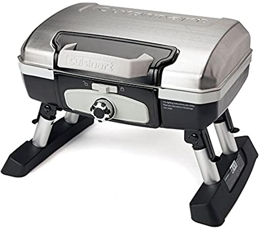 Photo 1 of Cuisinart CGG-180TS Petit Gourmet Portable Tabletop Gas Grill, Stainless Steel
